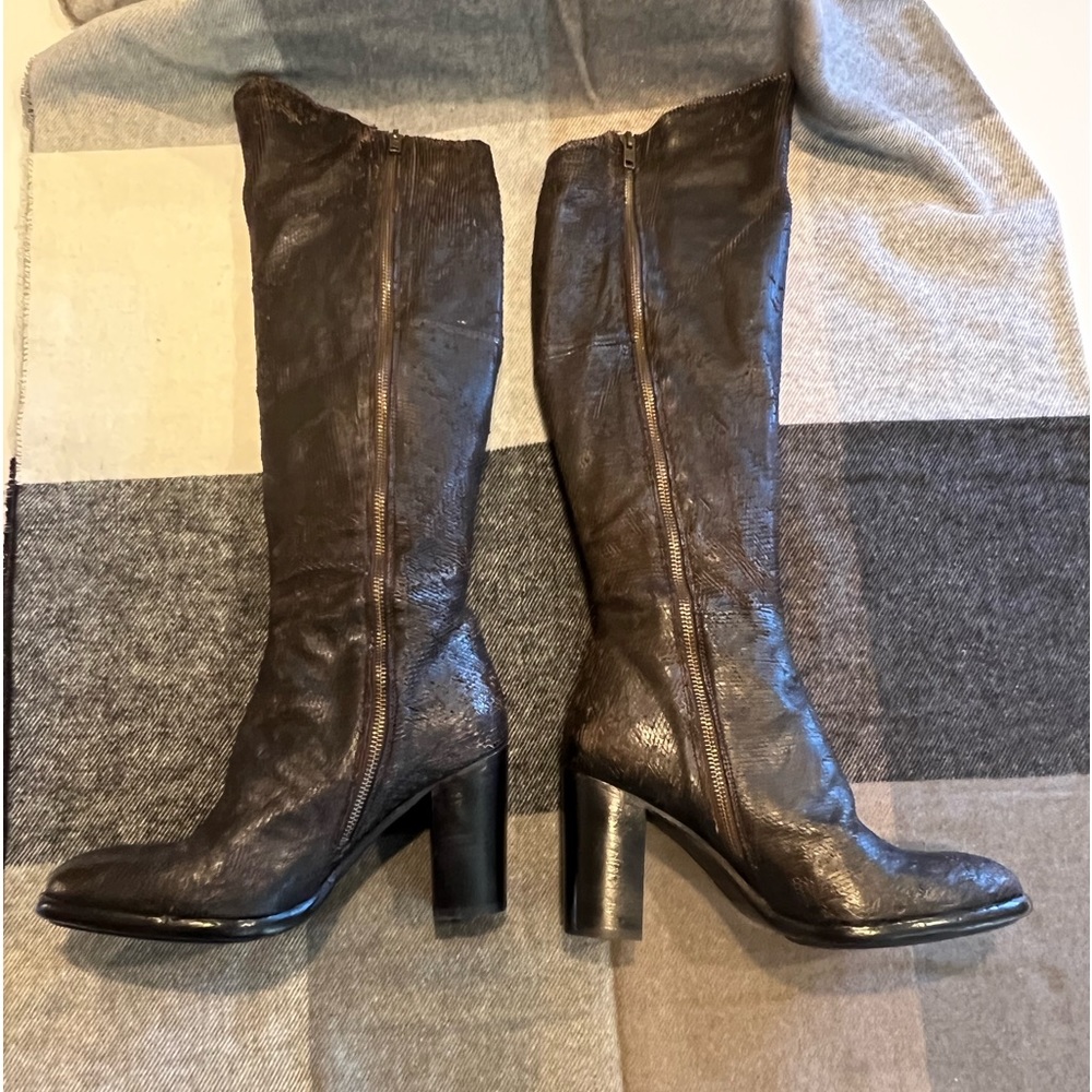 DUCANERO manifattura italiana Dark Brown leather Boot NWOT Size 9 FREE SHIPPING! - Picture 3 of 9